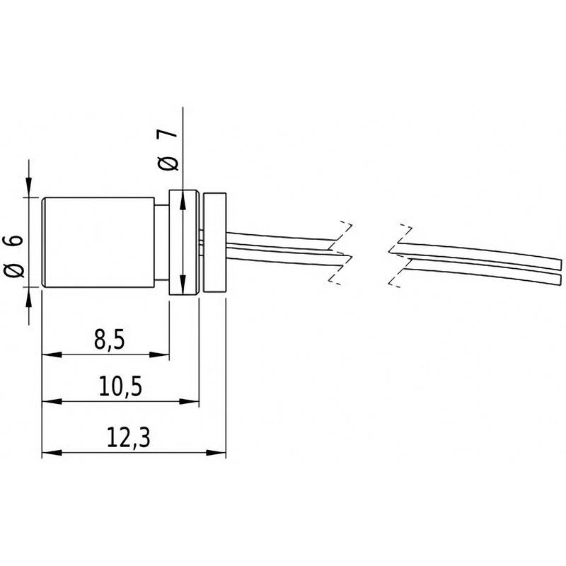 Picotronic Lasermodul DG650-1-3(7x14)-ADJ Punktlaser 1mW fokussierbar rot 7mm - 4260129042824