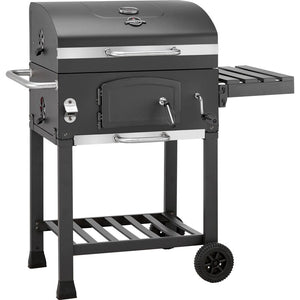 B-Ware Jamestown Holzkohle-Grillwagen Jaxon Grillwagen mit Deckelthermometer schwarz