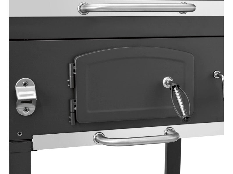 Jamestown Holzkohle-Grillwagen Jaxon Grillwagen mit Deckelthermometer schwarz - 4007876511773