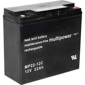B-Ware Multipower Bleiakku PB-12-22-M5 12V 22Ah AGM Akku Zyklenfest Blei-Vlies M6