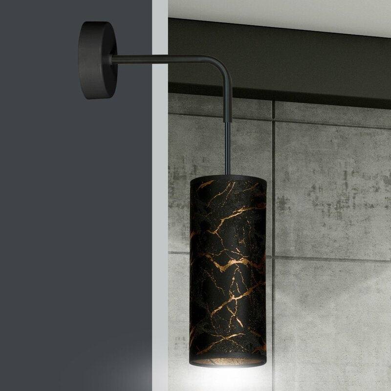 EMIBIG LIGHTING Joni Wandlampe Leuchte schwarz-marmoriert Textil Beleuchtung - 5901738920606