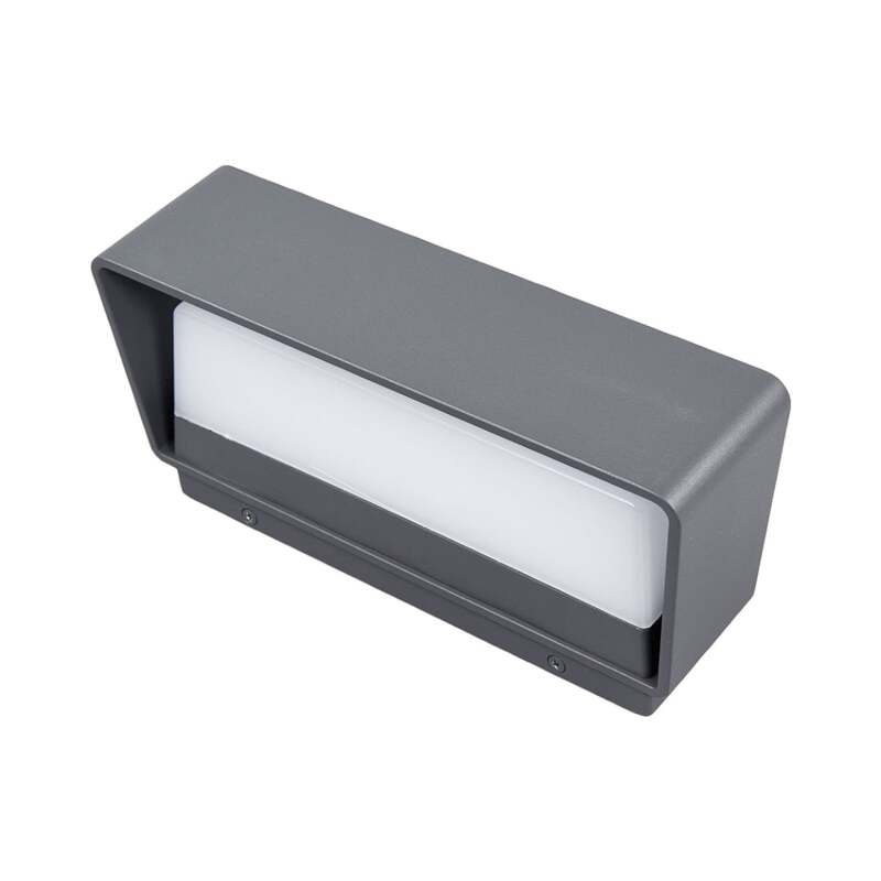 Lucande Außenwandleuchte Midvig LED Gartenlampe anthrazit IP65 25cm 11W 1000lm - 4251096527612