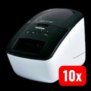 10x B-Ware Brother QL-700 Etikettendrucker Thermodirekt 300x300dpi USB 62mm Etikettenbreite