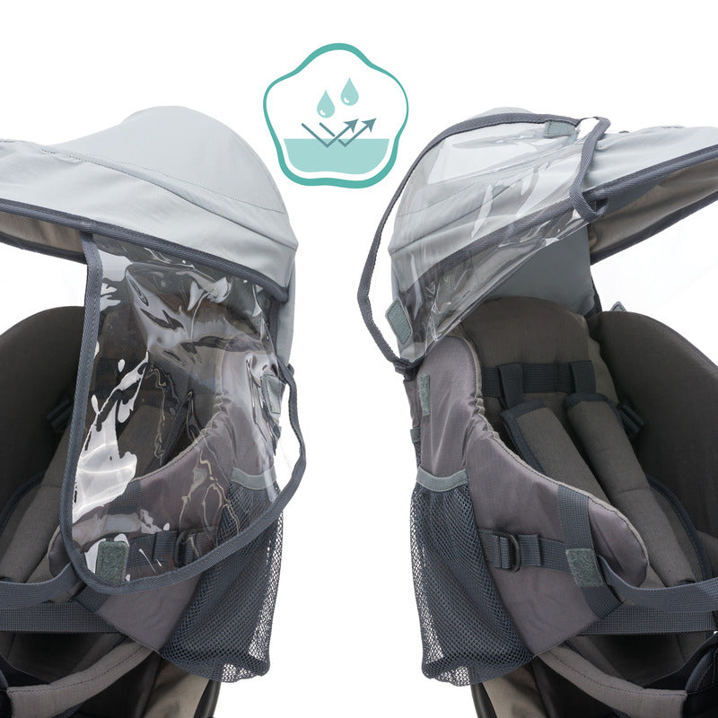 fillikid Rückentrage Elite für Kinder ab 6 Monaten bis 20 kg grau mit Zubehör - 9120123448266