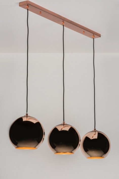 emob Glory Koper Hängeleuchte Pendelleuchte Hängeleuchte Lampe Kupferfarben 3335 - 8713244081286