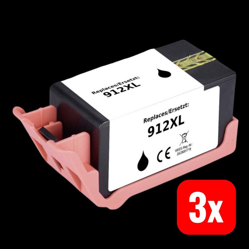 Renkforce Tinte HP 912 XL Schwarz kompatibel für OfficeJet 8012-8025, 825 Seiten - 4064161249667