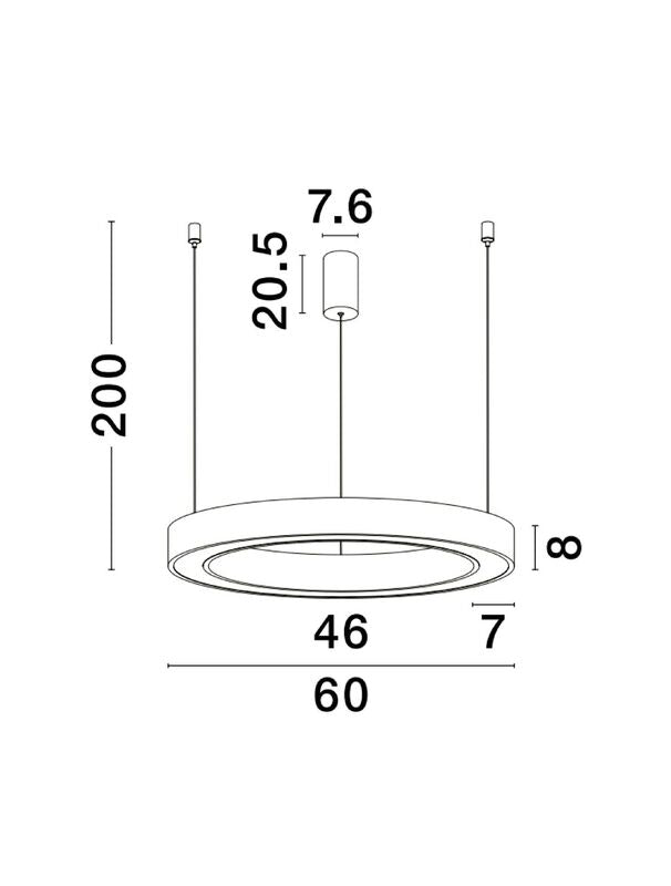Nova Luce Pendelleuchte Hängelampe MORBIDO LED Messing Dimmer CCT Tuya App 60cm - 5212017438652