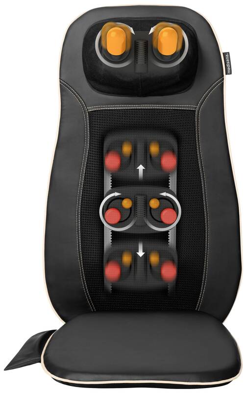 Medisana MCN Shiatsu Massagesitzauflage mit Wärmefunktion schwarz 118x40 cm - 4015588889301