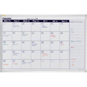 B-Ware Franken Monatsplaner X-tra! Line Magnet 98x96cm Weiß beschreibbar Wandtafel
