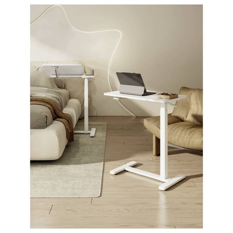 SpeaKa Professional Schreibtisch Arbeitstisch höhenverstellbar 710x400mm Weiß - 4064161499086