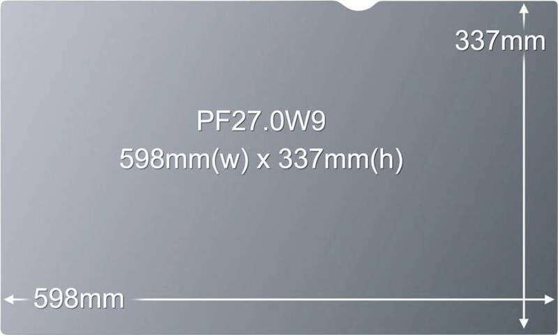 3M PF27.0W9 Blickschutzfilter Standard Blickschutz-Folie 68.6 cm Bildformat 16:9 - 51128797730