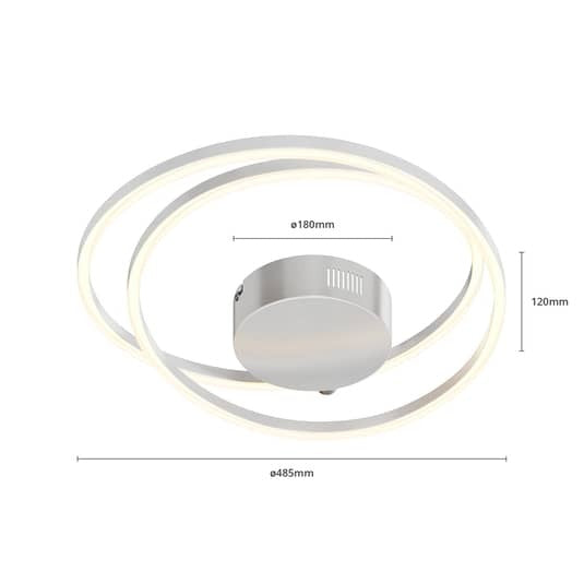 Lindby Deckenleuchte Deckenlampe LED Davian Nickel dimmbar Wohnraum Beleuchtung - 4251096563733