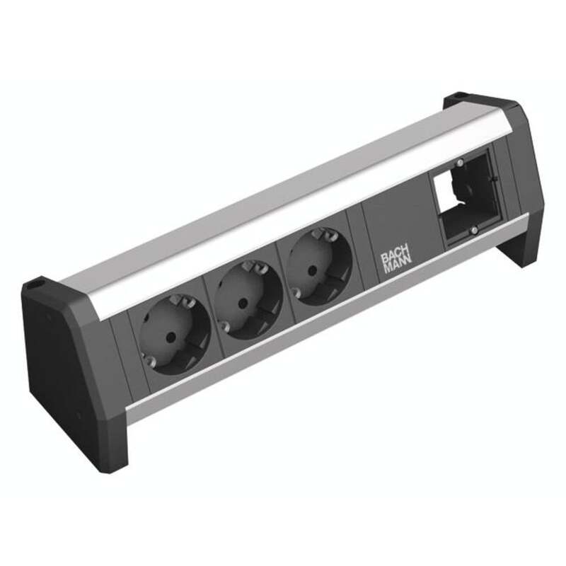 Bachmann 902000 Steckdosenleiste Mehrfachsteckdose Aluminium Schutzkontakt - 4016514030439
