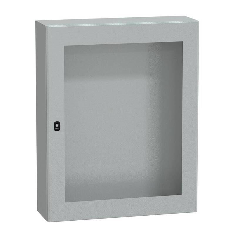 Schneider Electric Schaltschrank Gehäuse Spacial S3D Sichttür Stahl Grau RAL7035 - 3606480160134