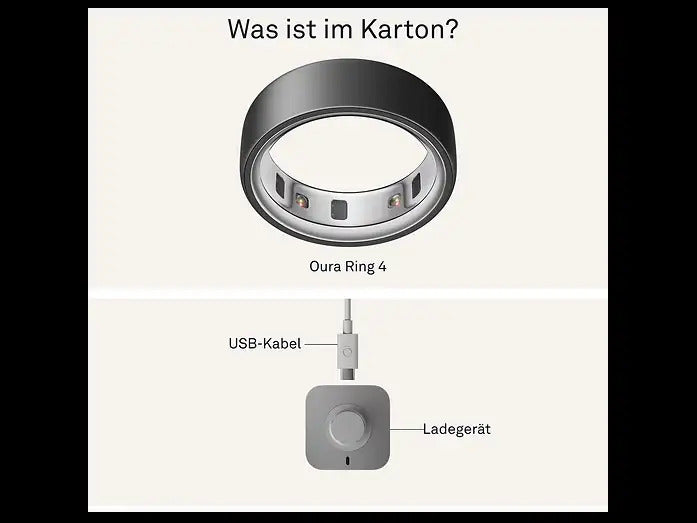 OURA Ring 4 Stealth Größe 11 Fitnessuhr Aktivitätstracker Titan wasserdicht - 6430060153554
