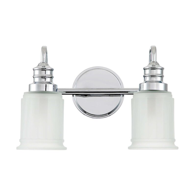 Quoizel Wandleuchte Wandlampe Swell Spiegel chrom poliert Glas weiß G9 LED IP44 - 5024005596516