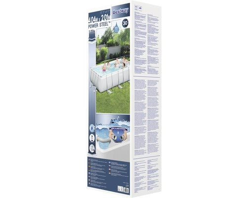 Bestway Aufstellpool Framepool Gartenpool 404x201x100cm grau inkl Filter Leiter - 4306517435240