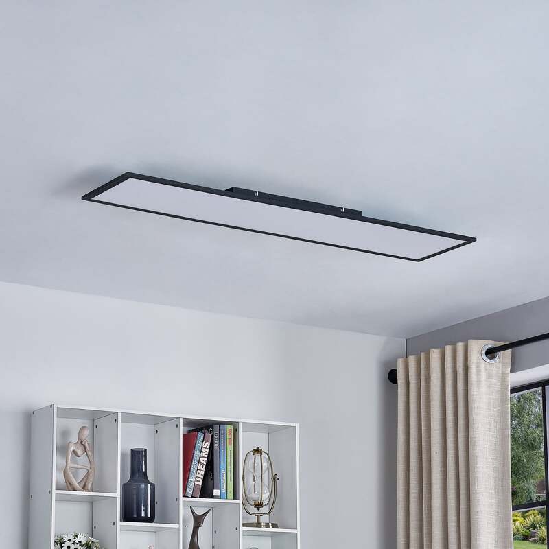 Lindby LED-Panel Lamin schwarz 120 cm CCT Remote Deckenpanel Deckenlicht Spot - 4251911765908