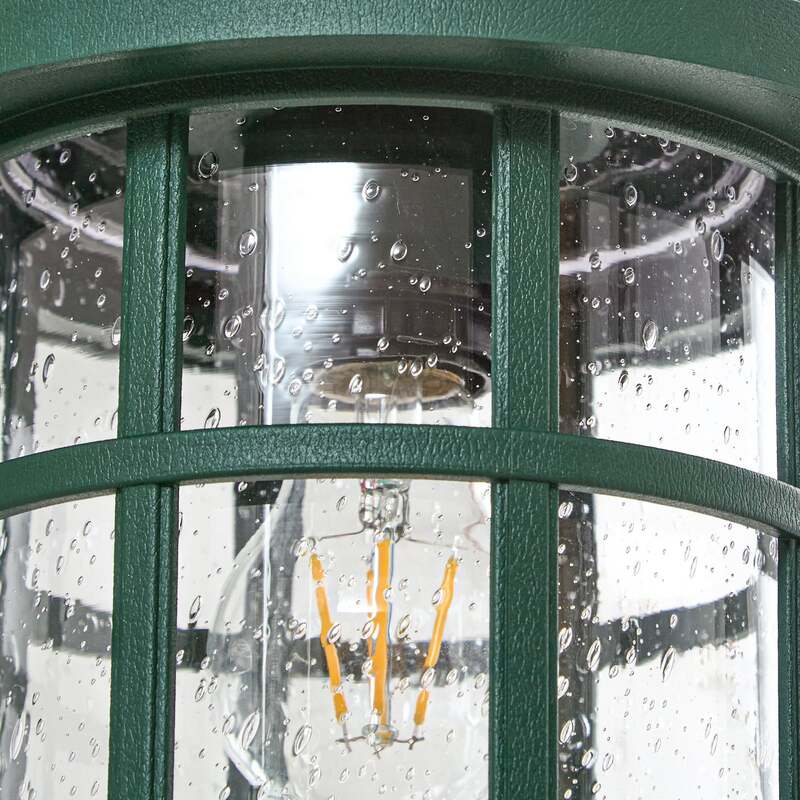 Lindby Außenwandleuchte Außenlampe Ankea grün Glas Kunststoff E27 LED IP23 - 4255830907166