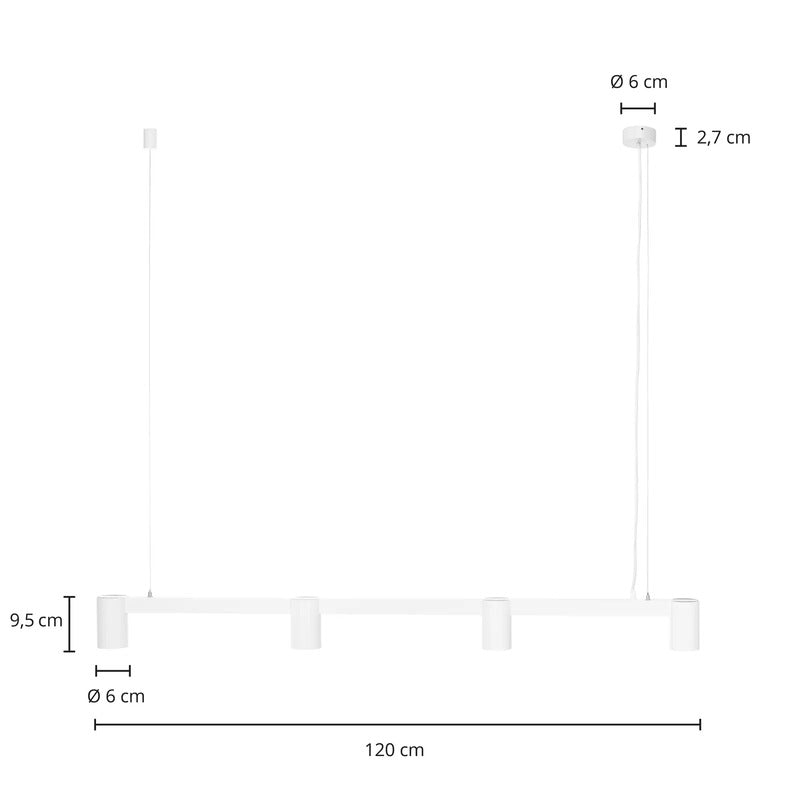 Arcchio Brinja Hängeleuchte Hängelampe Deckenlampe Leuchte LED weiß 4fl länglich - 4251911759907
