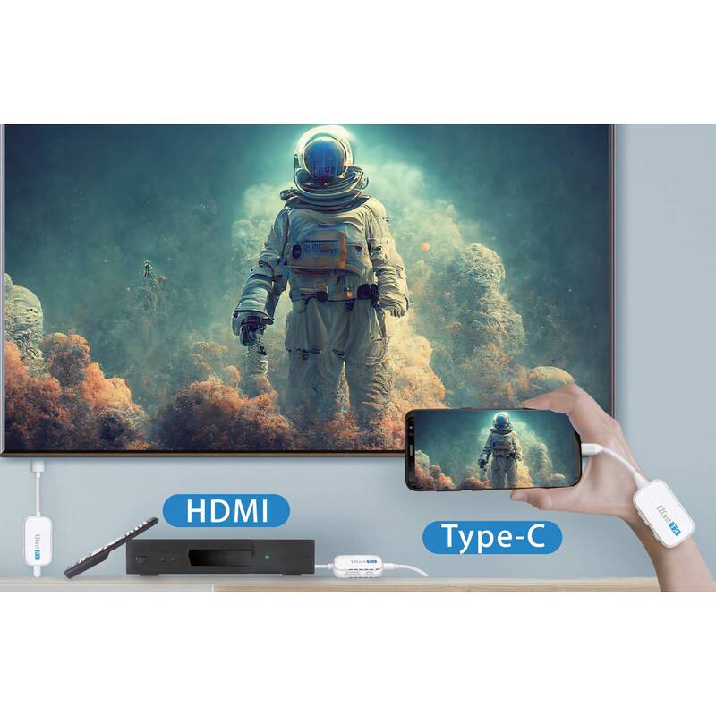 EZCAST BC-1 R-1 Pocket Wireless Sender HDMI Streaming Stick Weiß USB-C Empfänger - 4064161318394