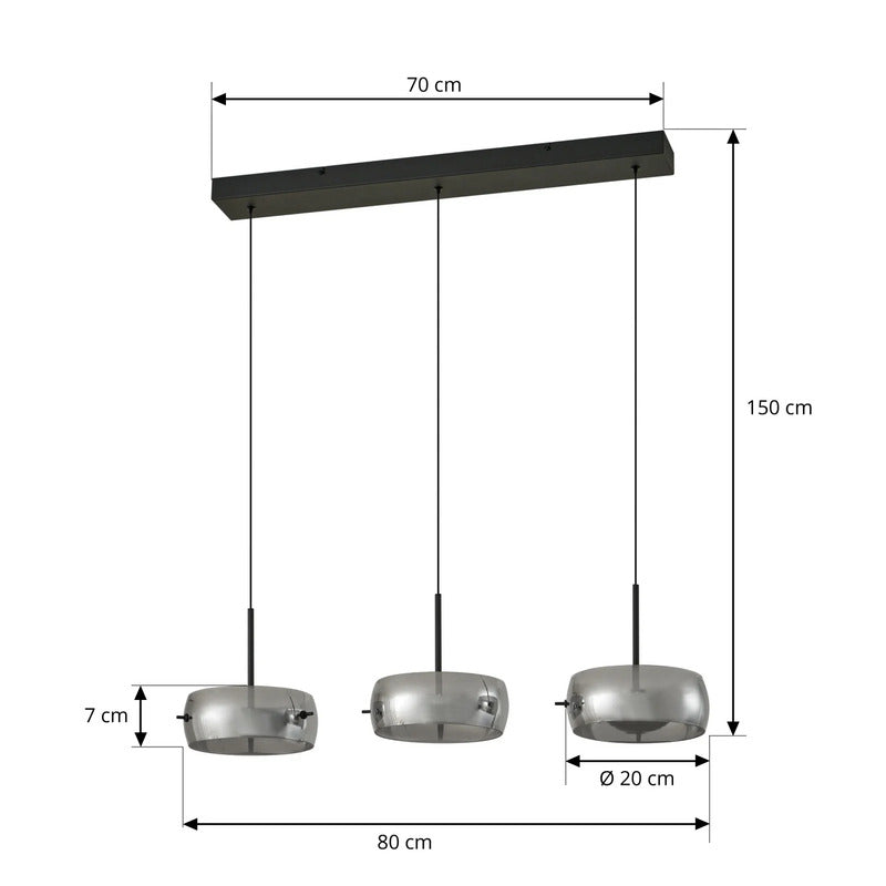Lucande LED Hängeleuchte Pendelleuchte Martis  3flg stepdim SIEHE TEXT/FOTO - 4255830902741