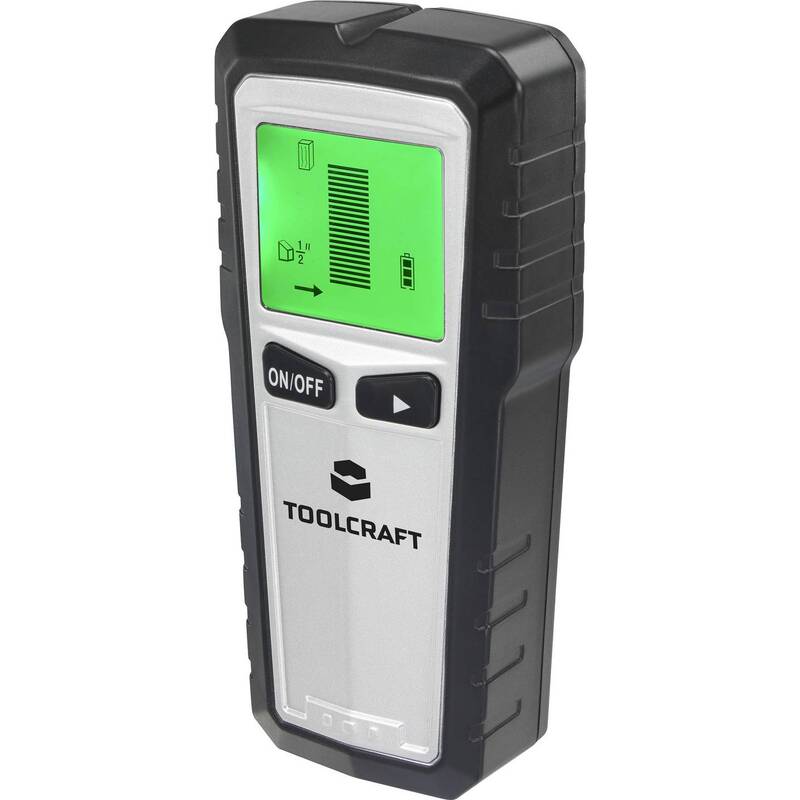 TOOLCRAFT Ortungsgerät LCD 60m Ortungsgerät Detektor für Holz Metall Kabel - 4064161333687