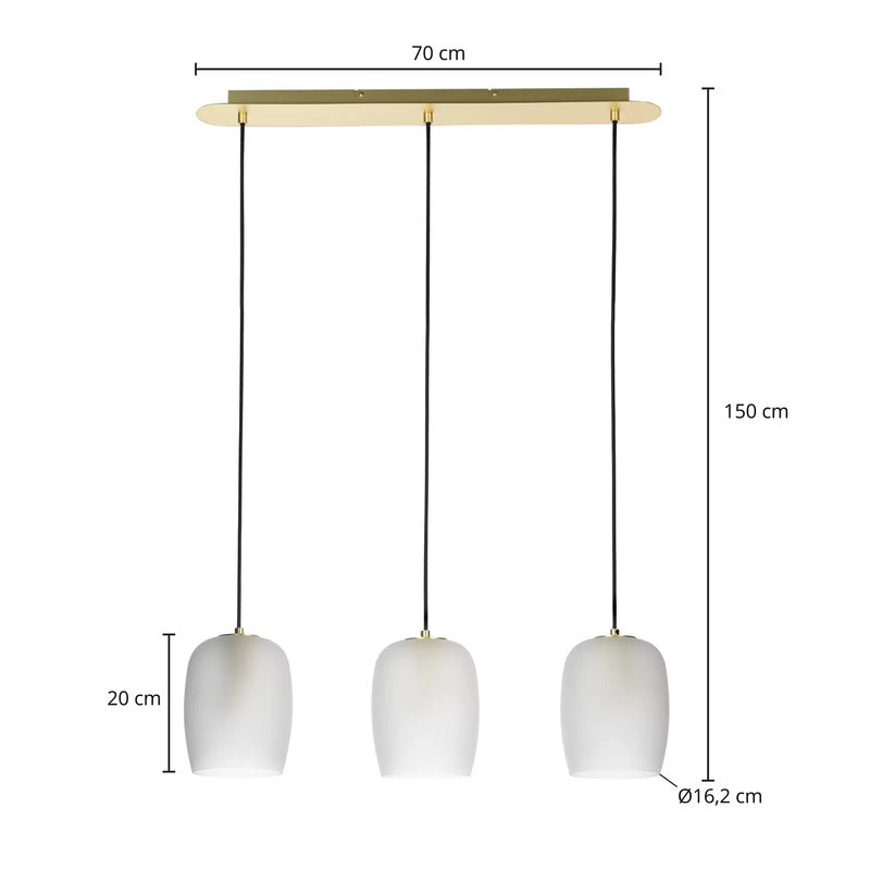 Lucande Taylan Hängeleuchte Deckenlampe Pendelleuchte Lampe 3-flammig länglich - 4251911757002