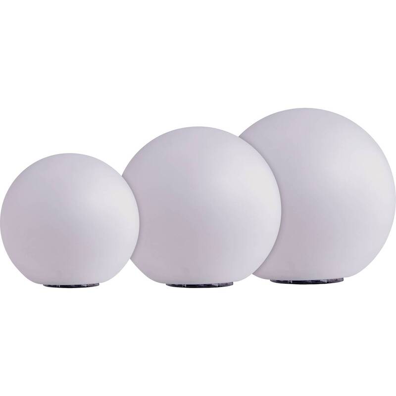 Heitronic LED-Leuchtkugel Gartenleuchte BOULE 3er Set neutralweiß Kunststoff - 4002940354225