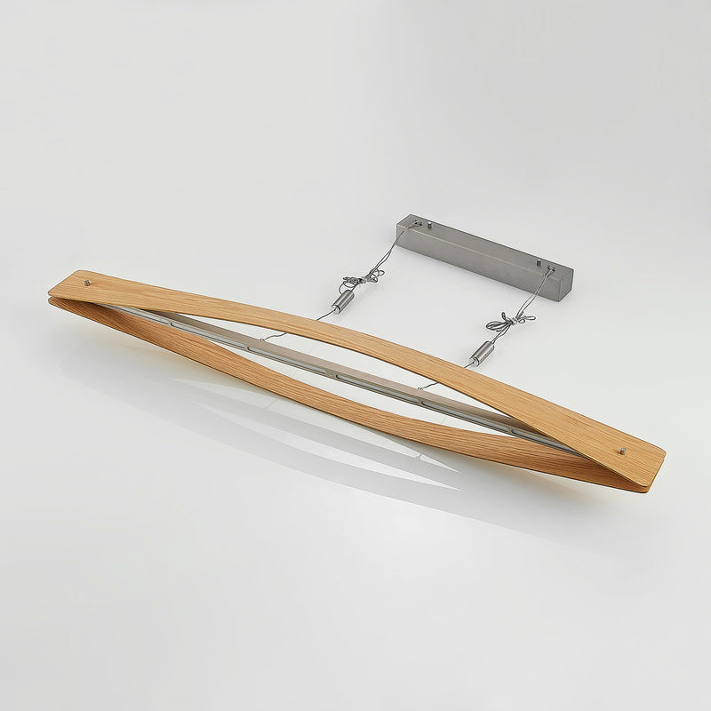Lindby Hängeleuchte Pendelleuchte Beazina LED Lampe dimmbar Eiche Metall 118cm - 4251096597486