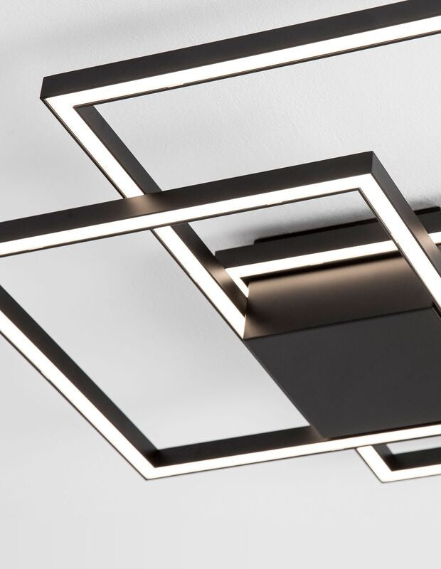 Nova Luce Deckenleuchte Deckenlampe LED Schwarz Bilbao Warmweiß Beleuchtung 42 W - 5212017424488