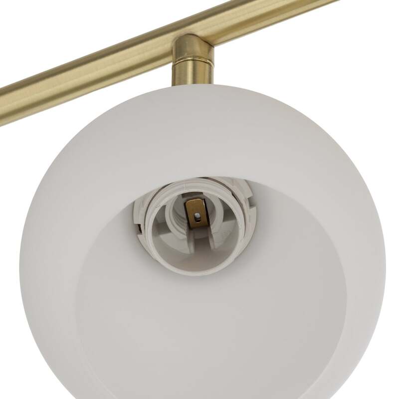Lindby Deckenleuchte Deckenlampe Elaina messing Glas Opalglasschirme 4 flam940 - 6291106553307