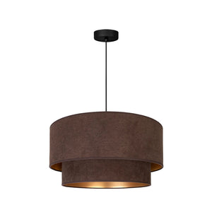 B-Ware Pendellampe Boho Hängelampe Leuchte E27 LED braun gold Ø45cm 25cm Höhe 1,1kg