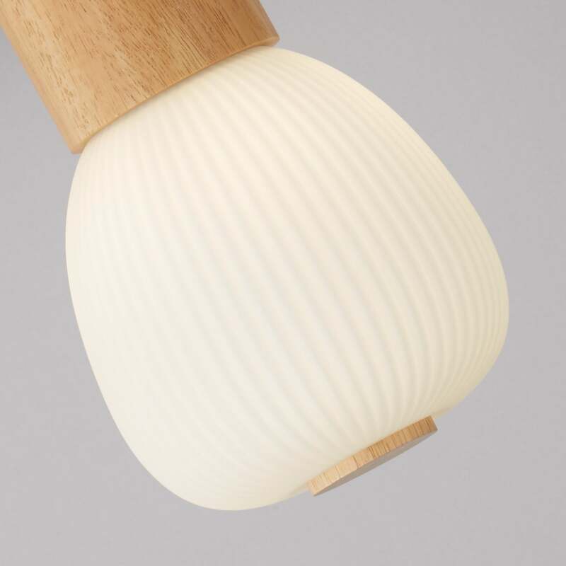 Searchlight Hängeleuchte Ella 3-flammig weiß Holz dimmbar E14 21W 78,5cm - 5053423245294