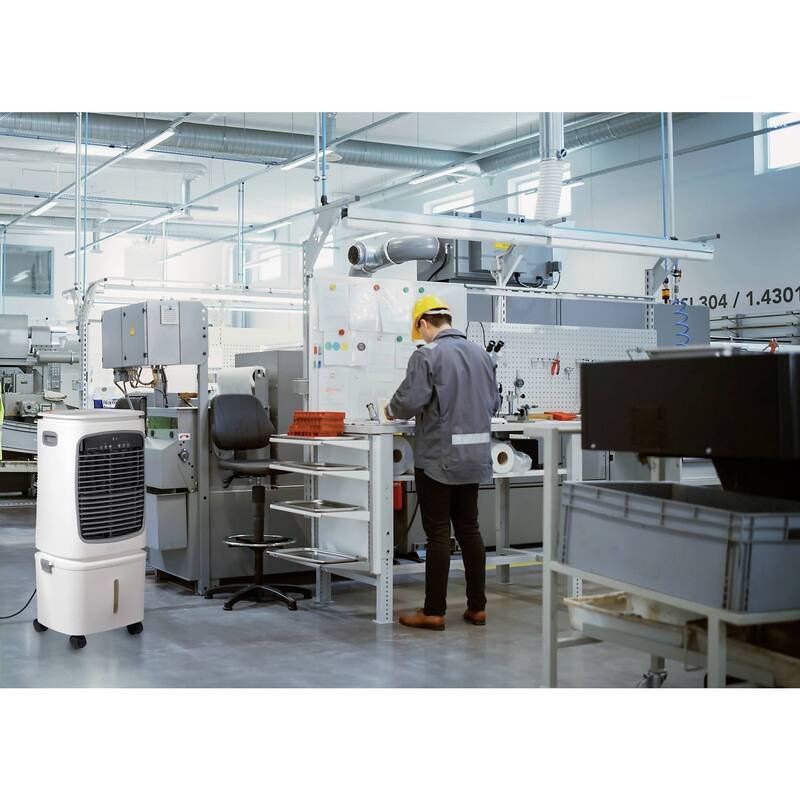 Sygonix Luftkühler 80W Klimagerät Ventilator mit Fernbedienung Timer Weiß Kühler - 4064161489520