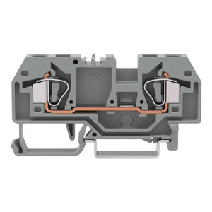 B-Ware WAGO 282-901 Durchgangsklemme Klemme 8 mm Zugfeder Belegung L Grau 50 St