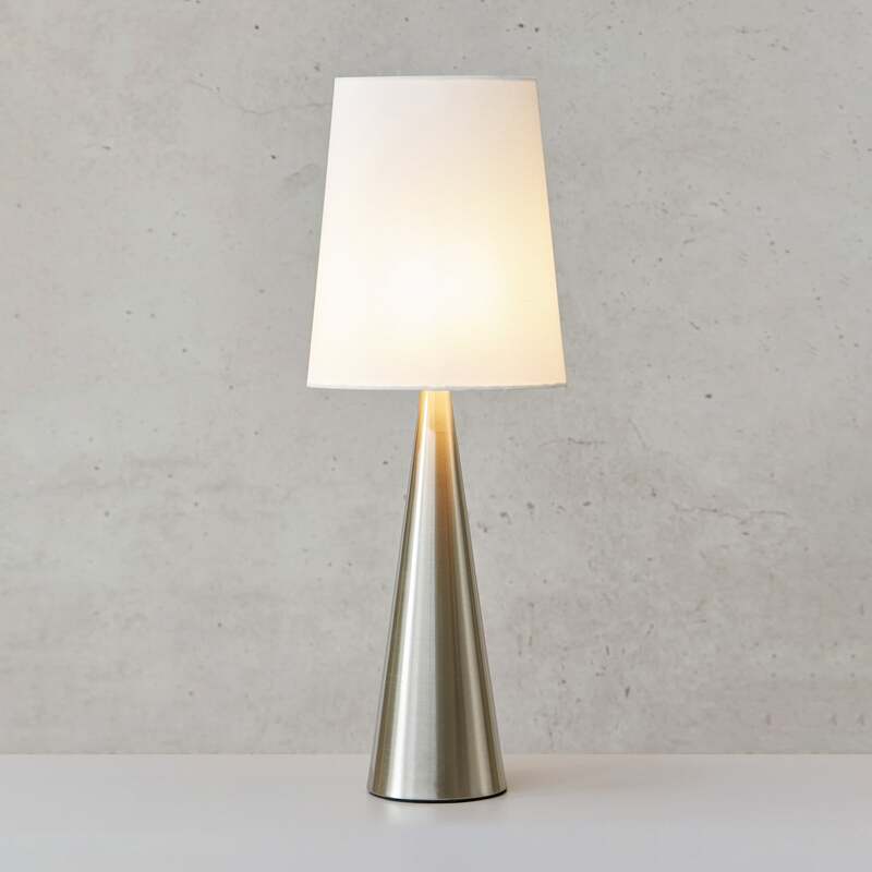 Markslöjd Tischleuchte Conus LED Lampe Tischlampe Leuchte nickel Off-White 64cm - 7330024609709