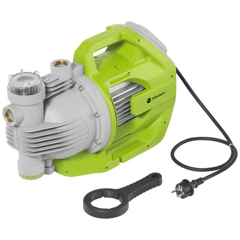 Toolcraft Gartenpumpe 7000l/h 53m Förderhöhe Handpumpe Bewässerungssystem 230V - 4064161310121