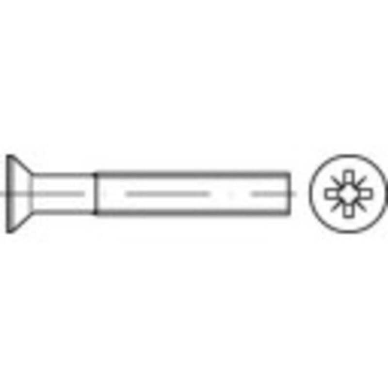 TOOLCRAFT Senkschrauben Schrauben M5 Kreuzschlitz Stahl verzinkt 500 Stück 40 mm - 4053199186679