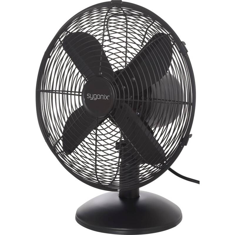 Sygonix Tischventilator SY-6904456 Ventilator Lüfter 30W leise kompakt schwarz - 4064161489315