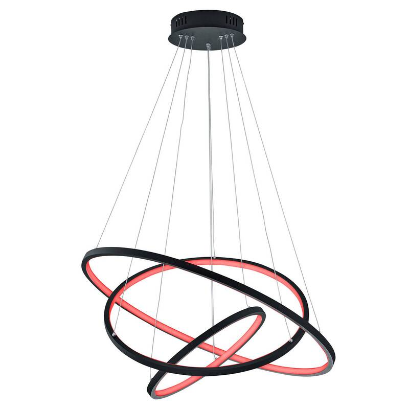 Trio Lighting Pendelleuchte Hängelampe LED WiZ smart anthrazit Aaron dimmbar - 4017807473308