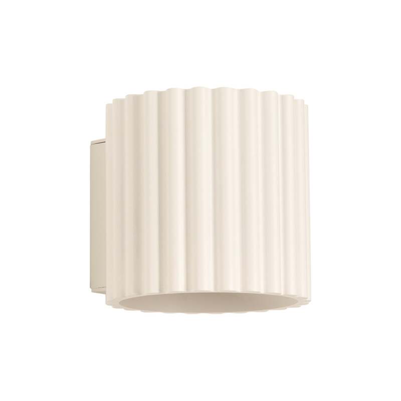 RIBLA Wandleuchte Wandlampe Leuchte beige Aluminium G9 10 cm Made in Europe - 5907073081071