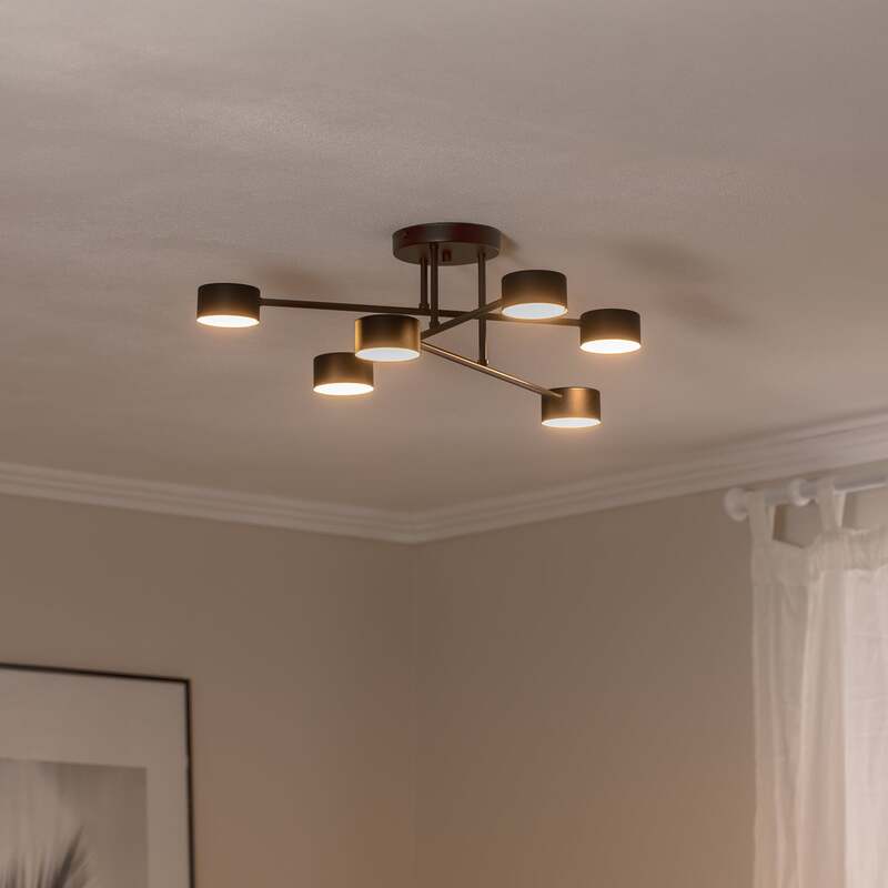 Deckenleuchte Modus 6 Stahl sechsflammig GX53 schwarz Lampe Leuchte SIEHE TEXT - 5901738929715