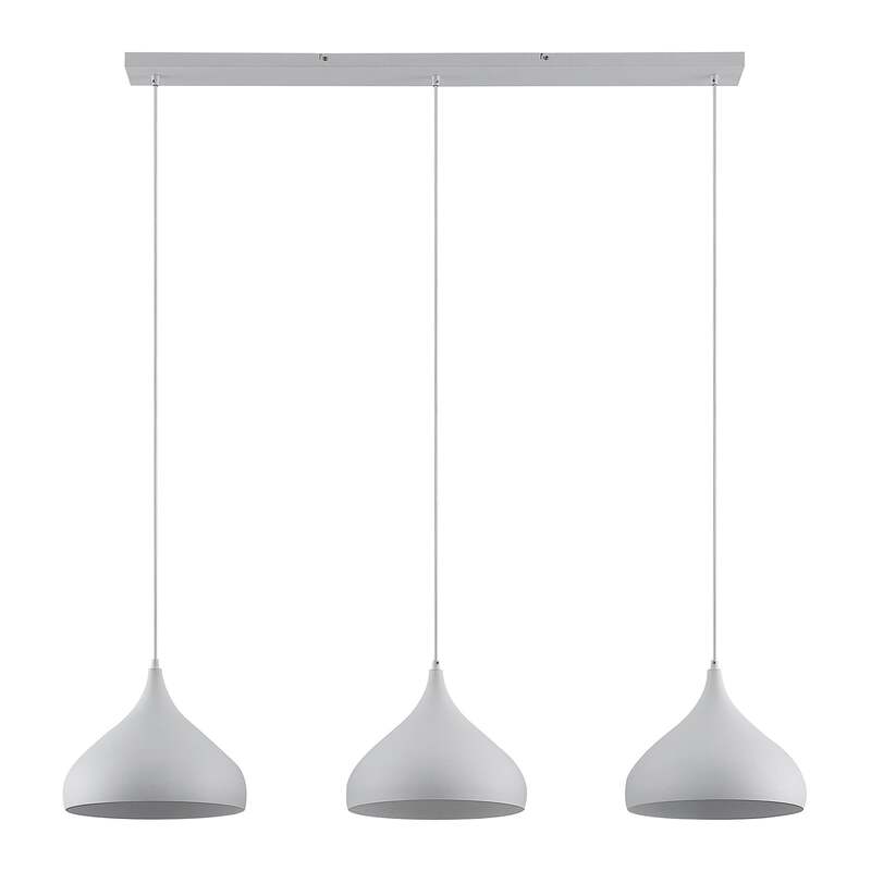 Lindby Pendelleuchte Hängeleuchte Elamira LED Lampe dimmbar weiß 133cm 3-flg - 4251911726596
