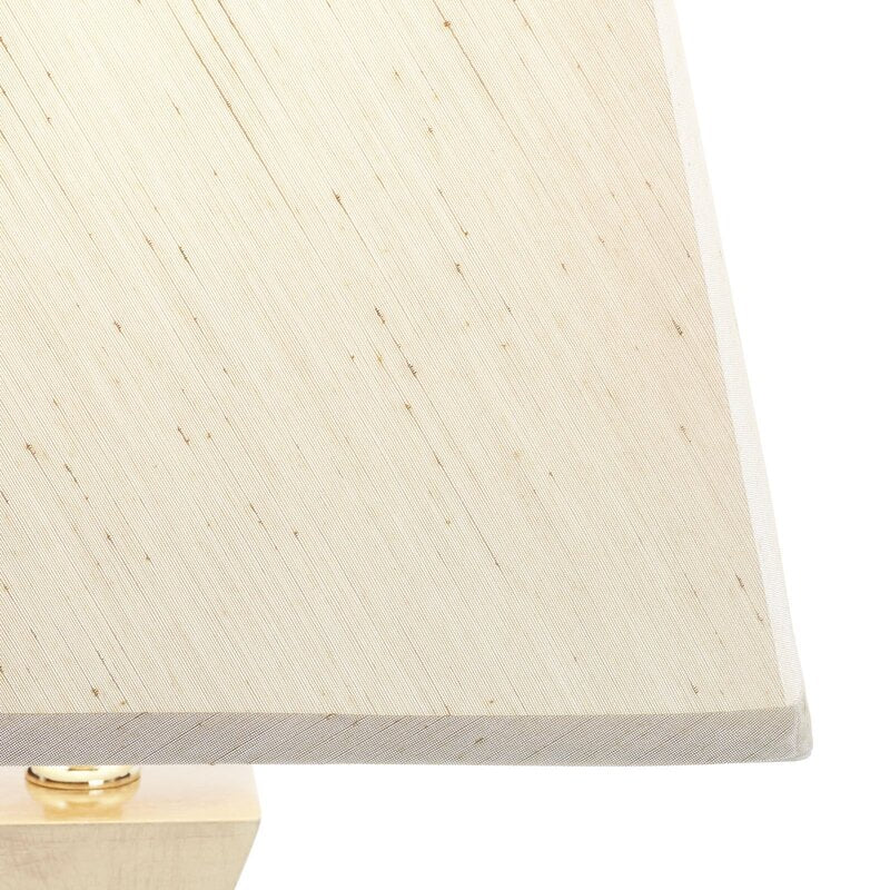 Schuller Valencia Tischleuchte Lampe gold Textil Holz Deco Schalter Fuß beige - 8435435322946