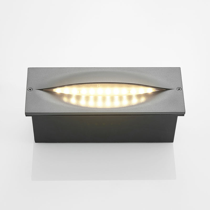 Lucande LED Wandeinbauleuchte Zandro anthrazit Gartenleuchte IP65 25cm 11W - 4251096583328