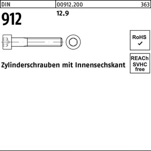 B-Ware Reyher Zylinderschrauben Schrauben Innensechskant Zylinderkopf Stahl 15 SETS