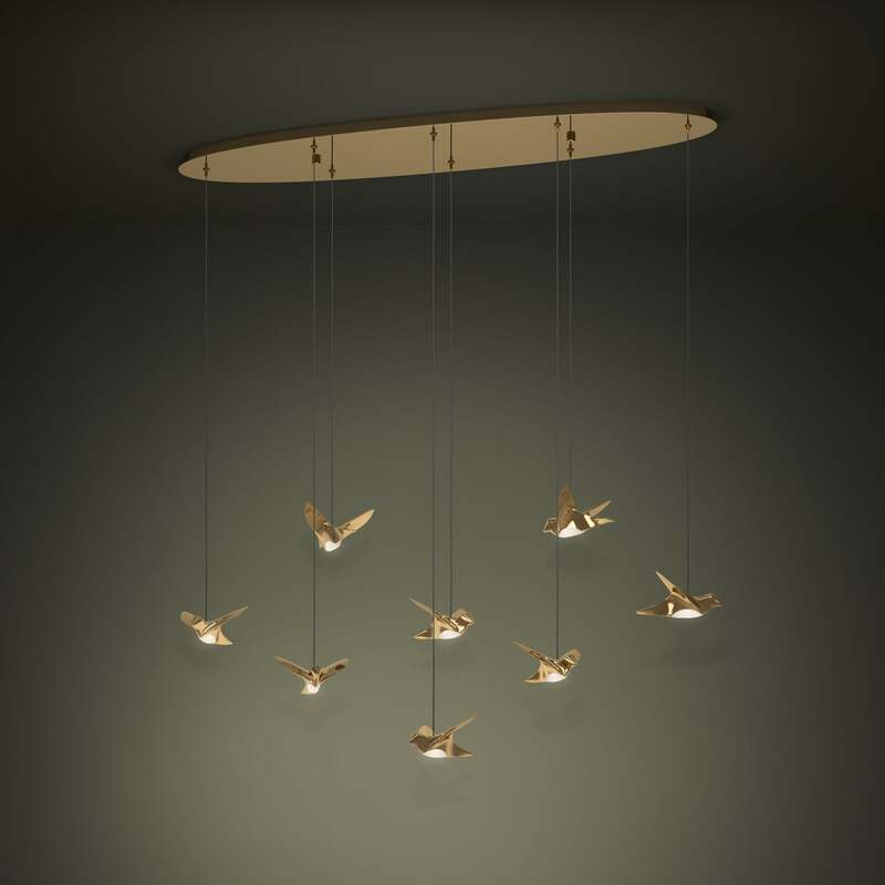 EGLO Stars of Light Pendelleuchte Hängelampe LED Paratebueno messing Vogeldesign - 9008606292196