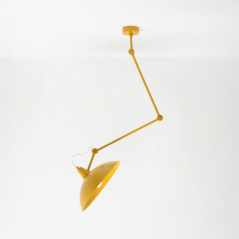 Hängeleuchte Melos LED Pendelleuchte dimmbar Metall gelb 95cm Höhe Ø36cm - 5904798662400