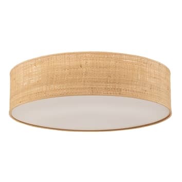 Euluna Deckenleuchte Leano Deckenlampe Deckenlicht Leuchte beige rund aus Rattan - 5902693774884